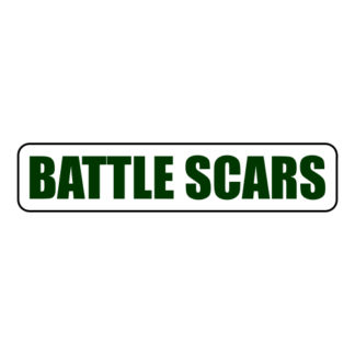 Battle Scars Sticker (Dark Green)